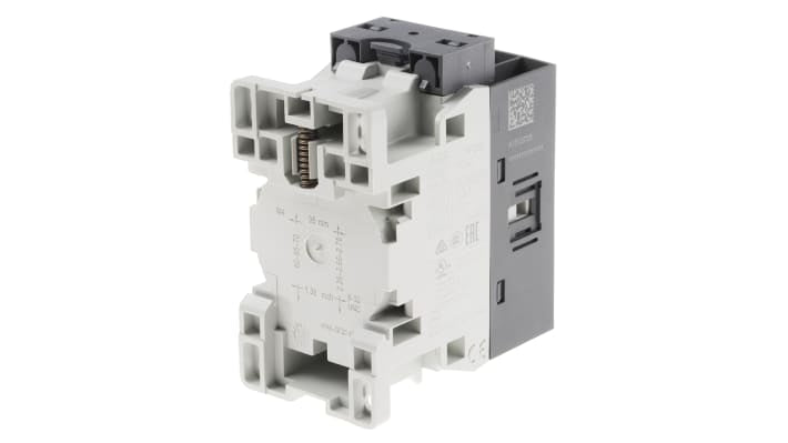 Relè contattore ABB 1SBH137001R1322 NF, 4 poli, 2 NO + 2 NC, 6 A, bobina 230 V, dimensioni 45x80x77 mm.