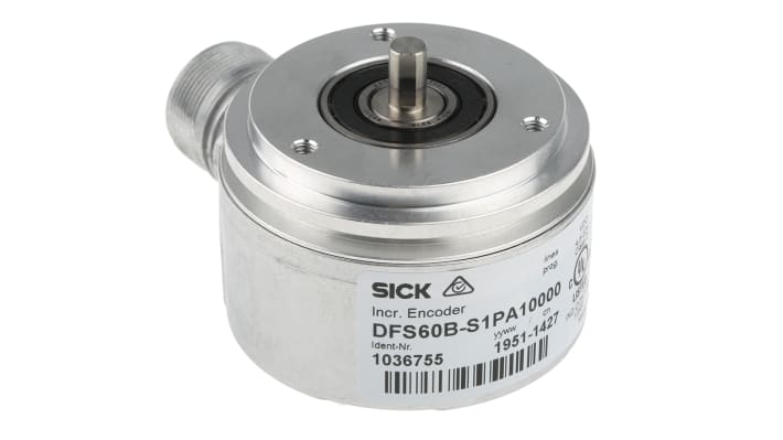 Encoder incrementale Sick DFS60B-S1PA10000, 10000 impulsi/giro, albero 6 mm, IP65, alimentazione 5-32 V c.c.