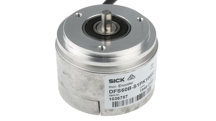 Encoder incrementale Sick DFS60B-S1PK10000, 10000 impulsi/giro, albero 6 mm, IP65, alimentazione 5-32 V c.c.