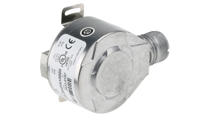 Encoder incrementale Sick DFS60B-BHPA10000, 10000 impulsi/giro, uscita HTL e TTL, albero 15 mm, IP65, -20/+100 °C.