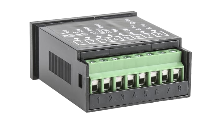 Baumer ISI30.010AA01, contatore digitale con display LCD 8 cifre, montaggio a pannello, dimensioni 48mm x 24mm.