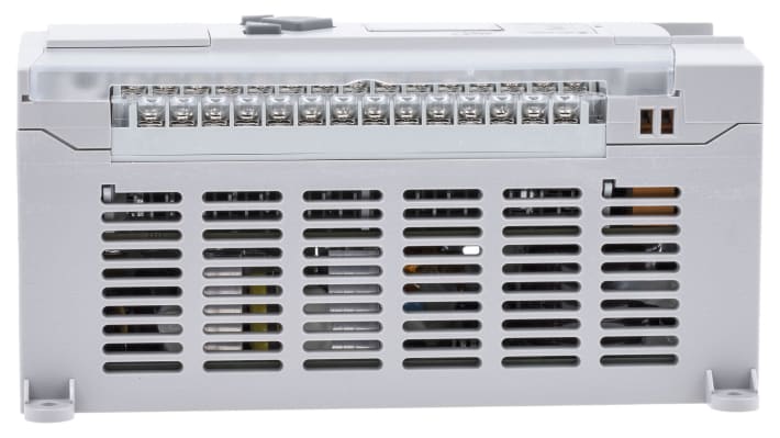 Modulo I/O PLC Allen Bradley 1766-L32BWAA, 12 ingressi digitali, 8 uscite relè, montaggio su guida DIN, dimensioni 87 x 180 x 90 mm.