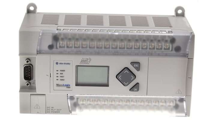 Modulo I/O Allen Bradley 1766-L32BXB per MicroLogix 1400, 20 ingressi digitali, 12 uscite, montaggio a pannello, 87 x 180 x 90 mm.