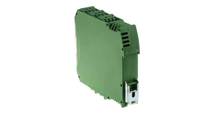 Starter per motore ibrido Phoenix Contact 2900542, potenza 0,18 kW, montaggio su guida DIN, dimensioni 106,6 x 22,5 x 113,7 mm.