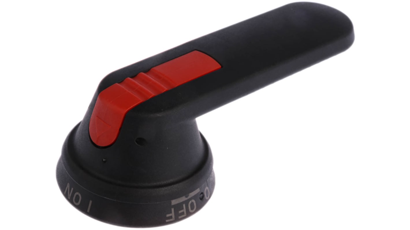 Manopola rotante ABB OHB125J12 per interruttori Serie OT, colore nero, lunghezza 66 mm, protezione IP65, impugnatura ergonomica.