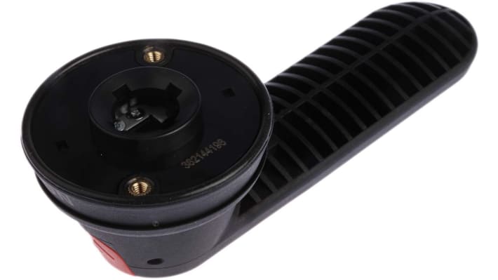 Manopola rotante ABB OHB125J12 per interruttori Serie OT, colore nero, lunghezza 66 mm, protezione IP65, impugnatura ergonomica.