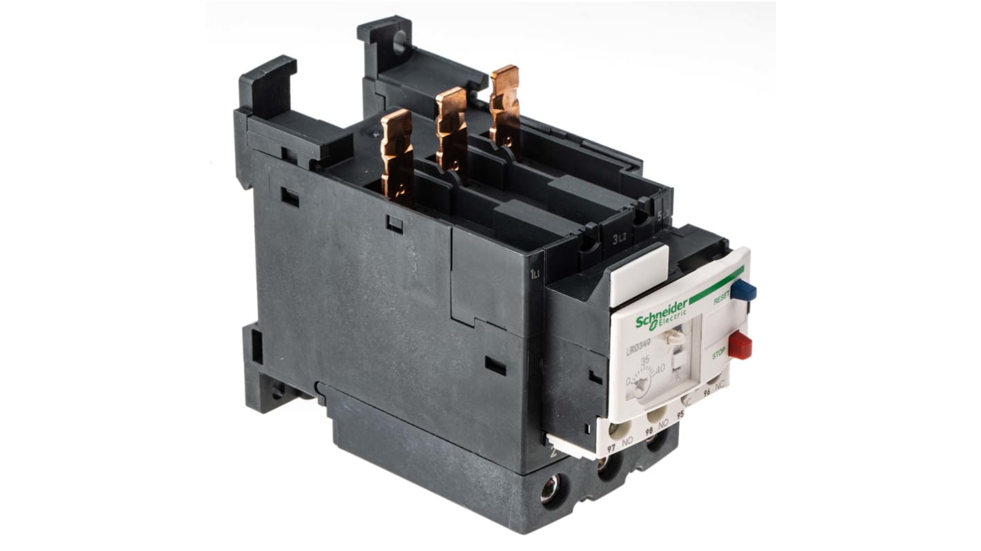 Relè di sovraccarico termico differenziale Schneider Electric LRD340, 30-40A, protezione motore, contattori TeSys D, facile installazione.