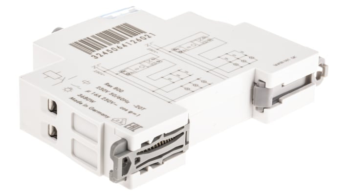 Legrand 4 126 02, temporizzatore elettronico per guida DIN, 230 V, contatto SPST, resettabile, compatibile con 3 o 4 cavi.