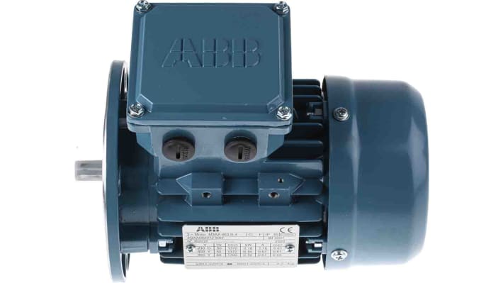 Motore c.a. trifase asincrono ABB 3GAA062312-BSF, 0,18 kW, 415 V, 1380 giri/min, montaggio su flangia, dimensioni 214 mm x 140 mm.