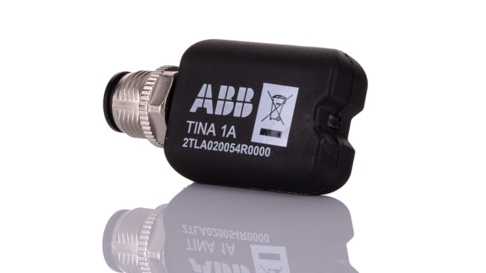 Controller di sicurezza ABB 2TLA020054R0000 Tina 1A, 24 V c.c., IP67, dimensioni 47 x 25 x 15 mm, supporta 30 sensori.