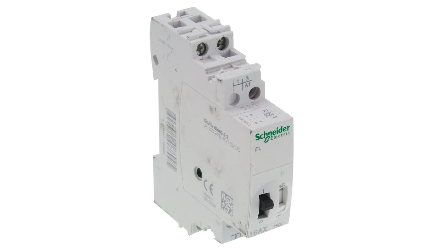 Relè a impulsi Acti9 iTL Schneider Electric A9C30812 per illuminazione efficiente con controllo tramite pulsanti illimitati.