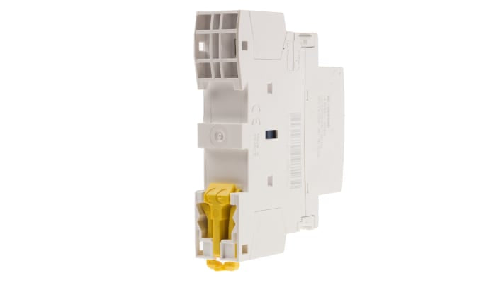 Contattore Schneider Electric A9C24732, serie iCT, 2 poli, 25 A, montaggio su guida DIN, dimensioni 18x81x60 mm.