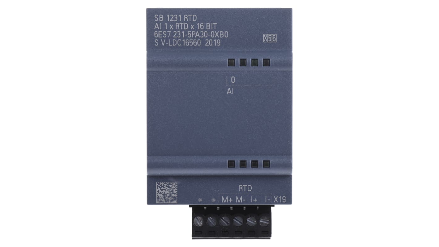 Modulo I/O PLC Siemens 6ES7231-5PA30-0XB0 per trasmissione letture di temperatura. Ingresso analogico RTD per Serie SIMATIC S7-1200, 24V c.c.