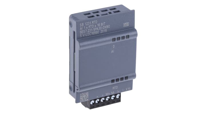 Modulo I/O PLC Siemens 6ES7231-5PA30-0XB0 per trasmissione letture di temperatura. Ingresso analogico RTD per Serie SIMATIC S7-1200, 24V c.c.