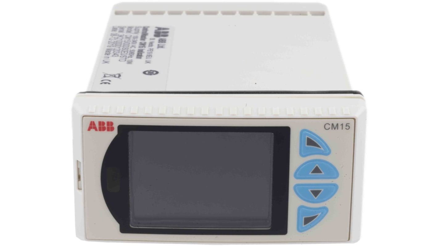 Indicatore di processo ABB CM15/000S0E0/STD, display TFT, montaggio a pannello, IP66, 100-240 V c.a., 50 x 97 mm.