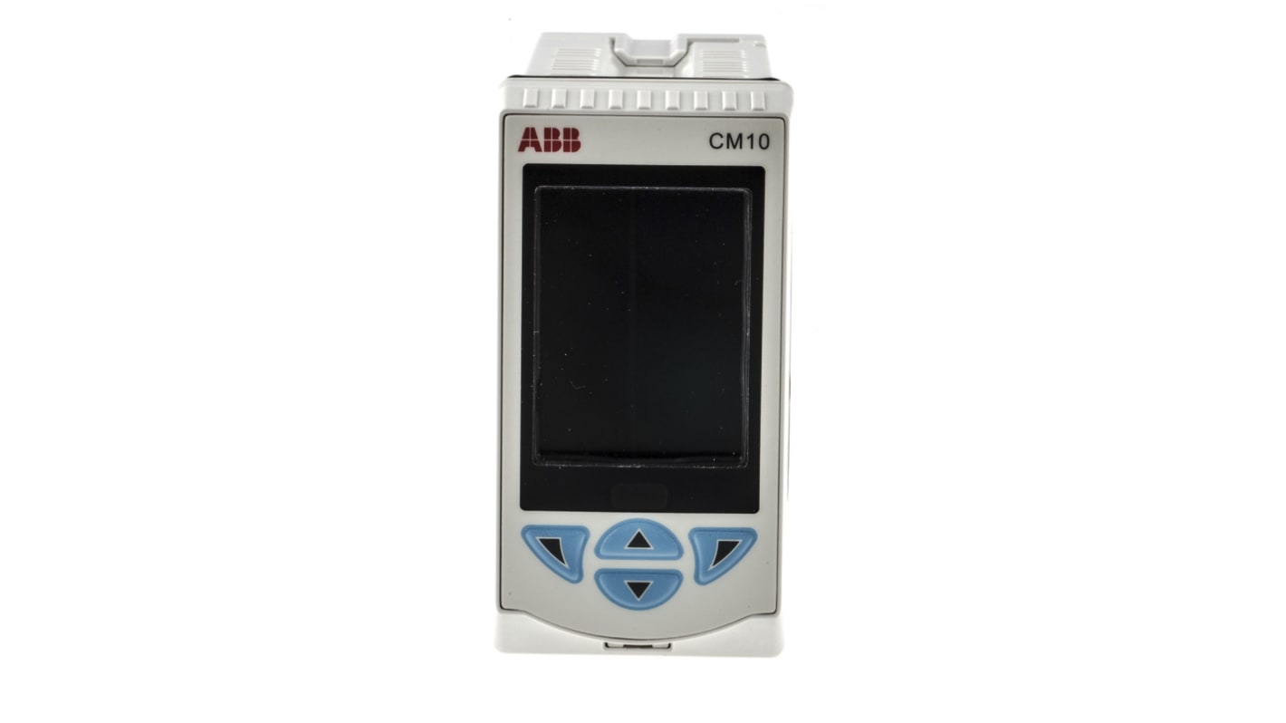 Controllore di processo ABB CM10/000S0E0/STD, alimentazione 100-240 V, montaggio su guida DIN, dimensioni 97 x 50 mm.