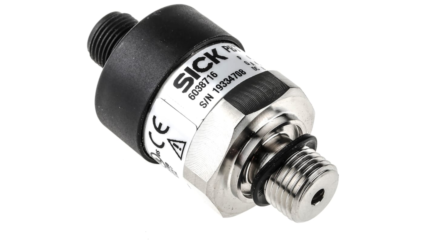 Sensore di pressione relativa Sick PBT-RB1X0SG1SSNAMA0Z, 1 bar, uscita 4-20 mA, IP67, acciaio inox, G1/4, M12.