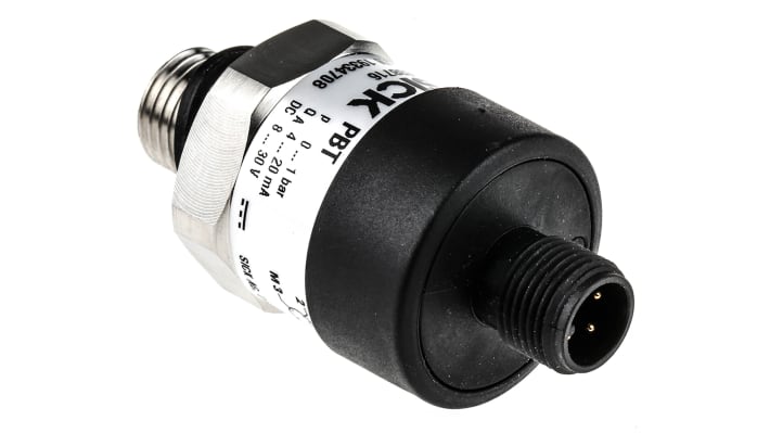 Sensore di pressione relativa Sick PBT-RB1X0SG1SSNAMA0Z, 1 bar, uscita 4-20 mA, IP67, acciaio inox, G1/4, M12.