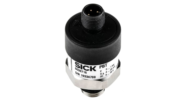 Sensore di pressione relativa Sick PBT-RB1X0SG1SSNAMA0Z, 1 bar, uscita 4-20 mA, IP67, acciaio inox, G1/4, M12.