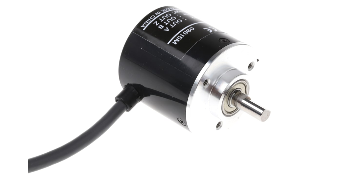 Encoder incrementale NPN Omron E6B2CWZ6C100PR2M, 100 impulsi/giro, diametro albero 6 mm, altezza 59 mm, IP50.