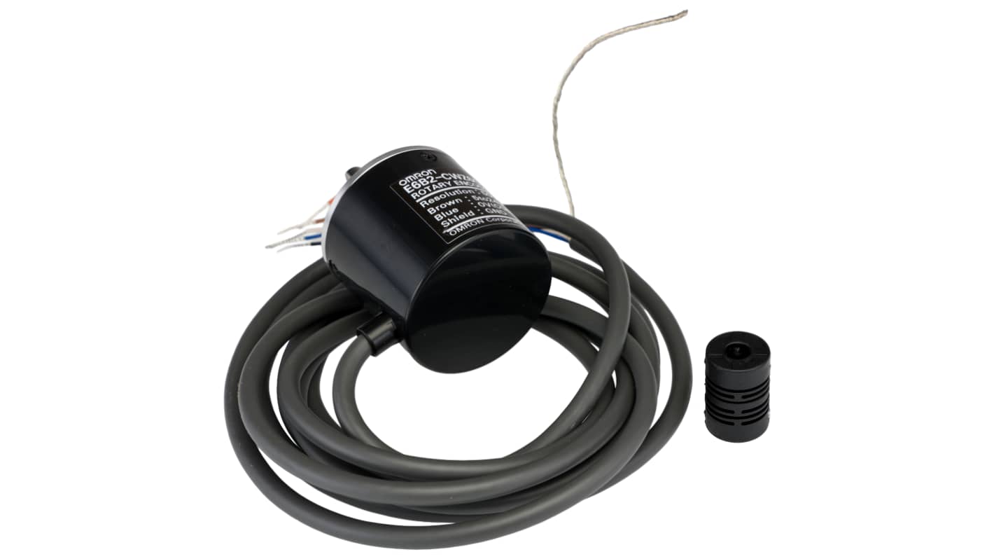 Encoder incrementale NPN Omron E6B2-CWZ6C, 500 impulsi/giro, diametro albero 6 mm, altezza 59 mm, IP50.