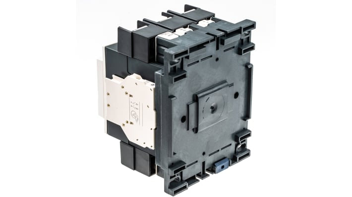 Contattore Schneider Electric LC1D1156F7, 3 poli, 115 A, bobina 110 V c.a., montaggio su guida DIN, dimensioni 158 x 120 x 136 mm.