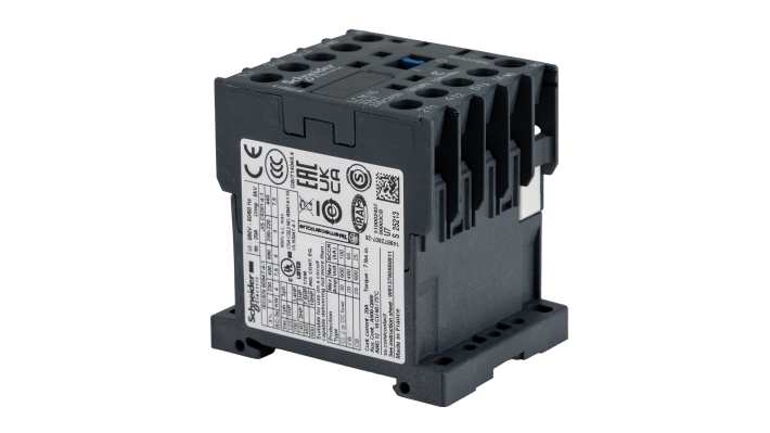 Contattore Schneider Electric LC1K1610U7, 3 poli, 16 A, bobina 230 V, dimensioni 58x45x57 mm, terminale a vite.