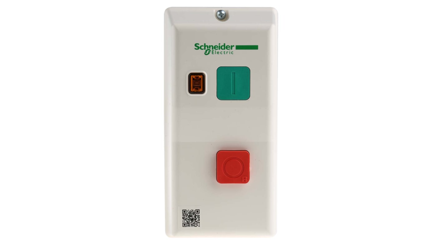 Starter DOL automatico Schneider Electric LE1M35N707, 3 fasi, 0,55 kW, IP65, montaggio su guida DIN, dimensioni 160x78x108 mm.