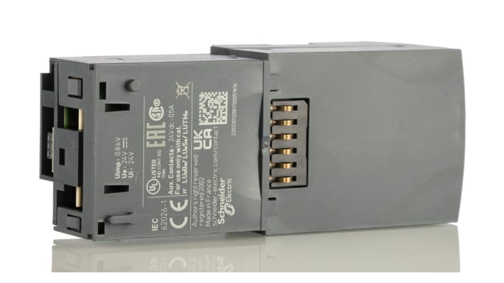 Modulo di comunicazione Schneider Electric LULC15, 24 V CC, montaggio a innesto, dimensioni 45 mm, grado di protezione IP20.