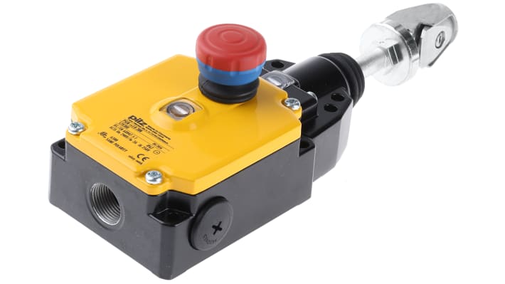 Interruttore a fune Pilz PSENrope, montaggio diritto, cavo 75m, protezione IP67, dimensioni 88 x 90.1 x 237mm.