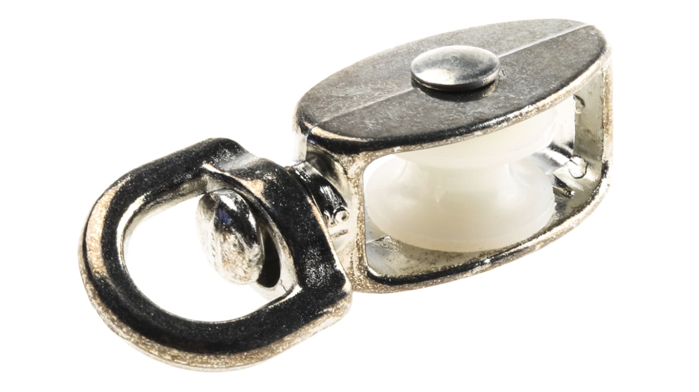 Puleggia per corde Pilz 570313, accessorio per interruttore PSENrope, progettata per un montaggio efficiente.