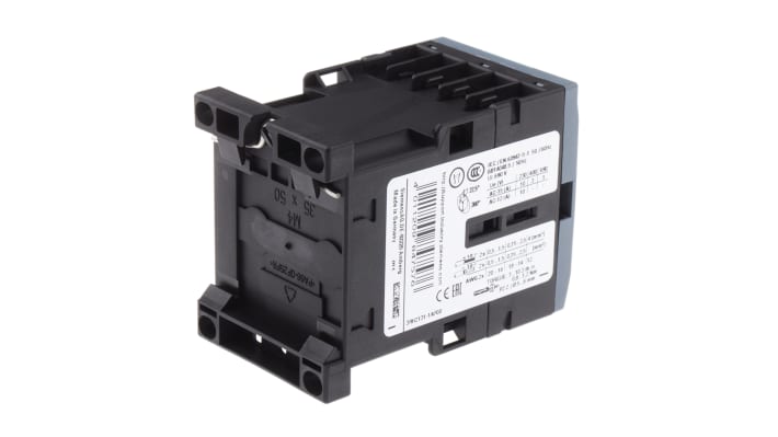 Contattore Siemens 3RH2131-1AF00, 4 poli, 10 A, montaggio su guida DIN, dimensioni 45x57.5x73 mm, serie SIRIUS.