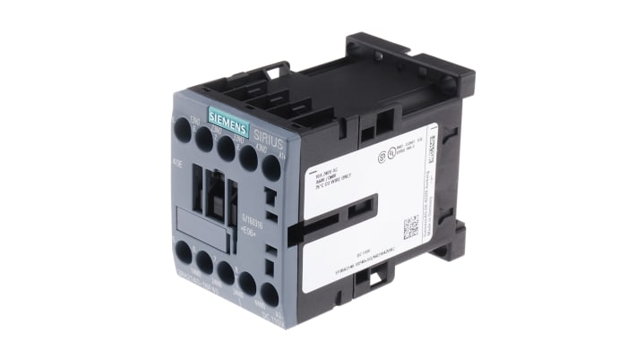 Relè contattore Siemens 3RH2140-1BF40, 4 poli, 10A, 110V CC resistente agli agenti atmosferici. Alta stabilità dei contatti.