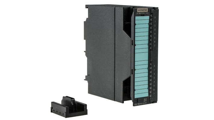 Modulo di espansione Siemens 6ES7322-1BH10-0AA0 per PLC S7-300, 16 uscite digitali, dimensioni 125 x 40 x 120 mm.