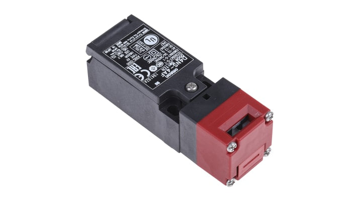 Interruttore di interblocco di sicurezza Omron D4NS-4AF, 1NC/1NA, IP67, dimensioni 96x31x30.6 mm, progettato per applicazioni industriali.