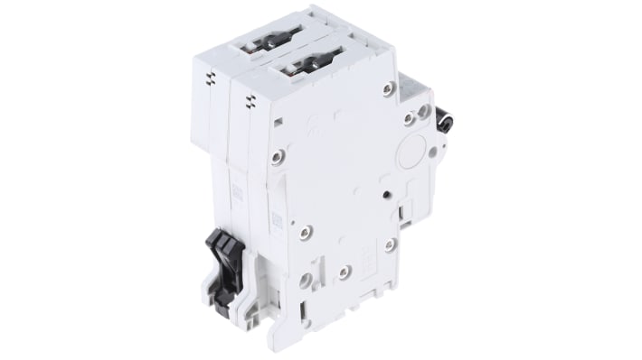 Interruttore magnetotermico ABB S202-B10, 10A, 400V, 2 poli, montaggio su guida DIN, dimensioni 35mm x 69mm, IP20.