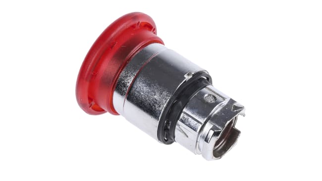 Testa a pulsante Schneider Electric ZB4BW643, 28,5 mm rossa Harmony XB4 per emergenze industriali, resistente IP69K. Ideale per automazione e macchinari.