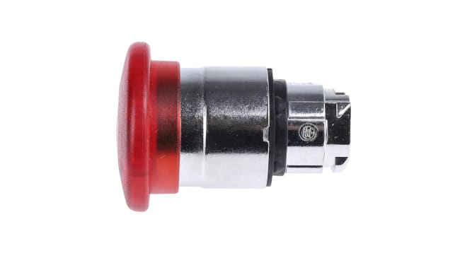 Testa a pulsante Schneider Electric ZB4BW643, 28,5 mm rossa Harmony XB4 per emergenze industriali, resistente IP69K. Ideale per automazione e macchinari.