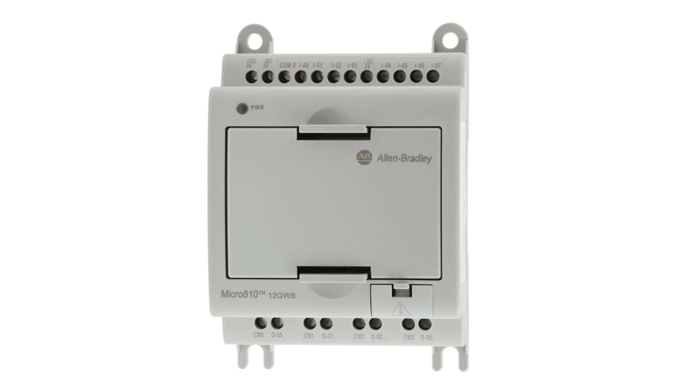 Allen Bradley 2080-LC10-12QWB, CPU PLC Micro810, 8 ingressi, 4 uscite, montaggio a pannello, dimensioni 91 x 75 x 59 mm.