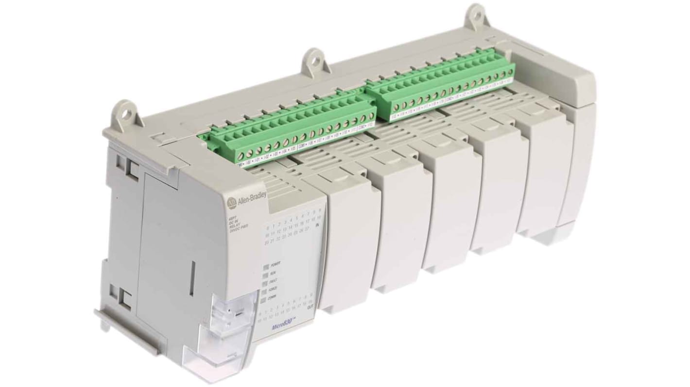 Allen Bradley 2080-LC30-48QWB, CPU PLC Micro830, 28 ingressi, 20 uscite, dimensioni 90 x 230 x 80 mm, tensione 24 V c.c.