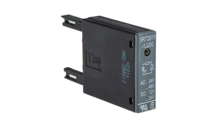 Soppressore sovratensioni Siemens 3RT2916-1JJ00 per contattori 3RH2 S00 della gamma SIRIUS. Protezione affidabile per impianti elettrici.