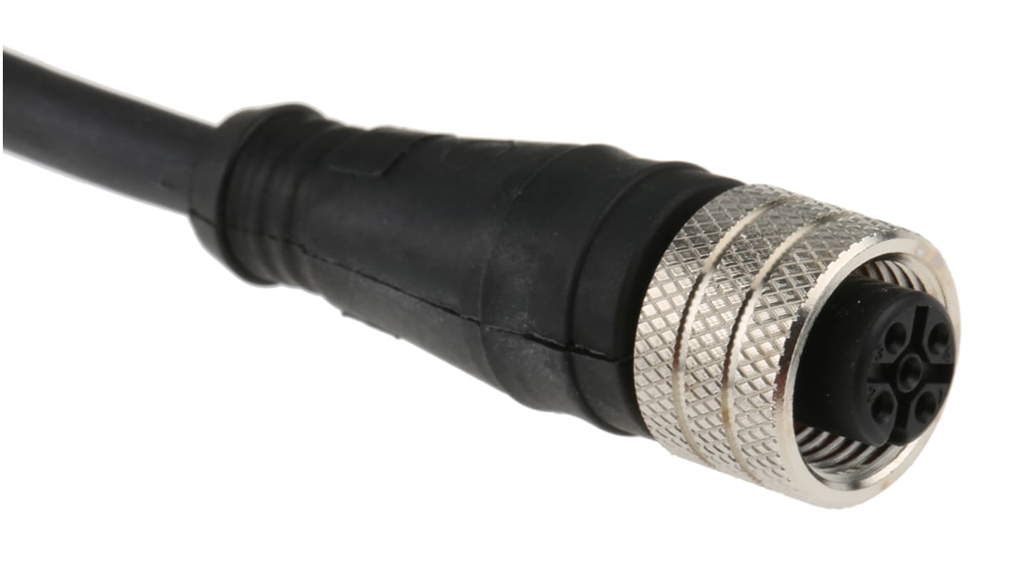 Cavo sensore/attuatore Brad Molex M12 Femmina, 10m, 4 conduttori, IP67 - Cod. 1200651782 - Connettore femmina singolo M12 con corpo in PUR e contatti in rame placcato oro. Adatto per ambienti estremi.