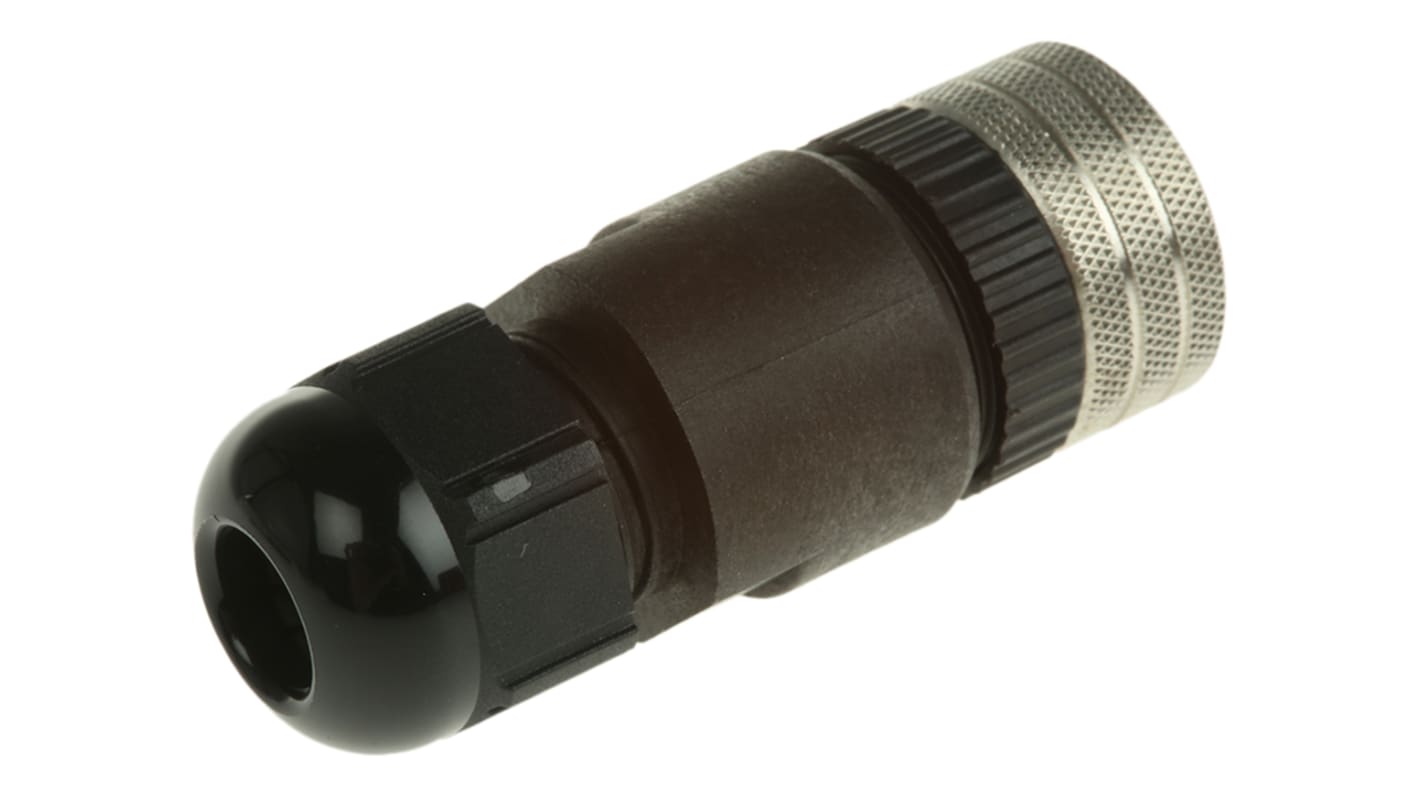 Connettore M12 Brad from Molex - 1200710036 per automazione industriale. Contatti placcati oro, IP68, resistente all'acqua, 4A.