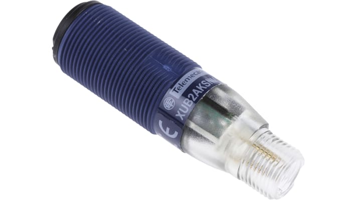 Sensore fotoelettrico cilindrico Telemecanique Sensors XUB2AKSNM12T, rilevamento fino a 15 m, IP65/IP67, 12-24 V c.c.