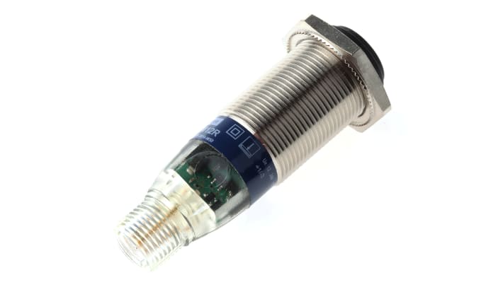 Sensore fotoelettrico cilindrico Telemecanique Sensors XUB2BPANM12R, rilevamento a fascio diretto fino a 15 m, connettore M12.