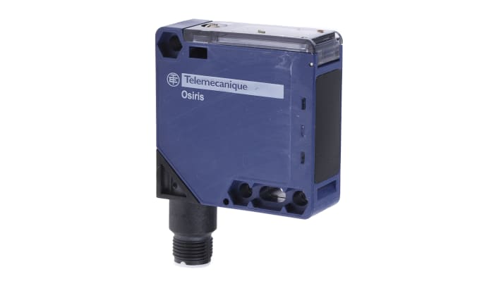 Sensore fotoelettrico compatto Telemecanique XUK2AKSNM12T - Rilevamento 30m, uscita Solid state, IP65, ideale per applicazioni industriali.