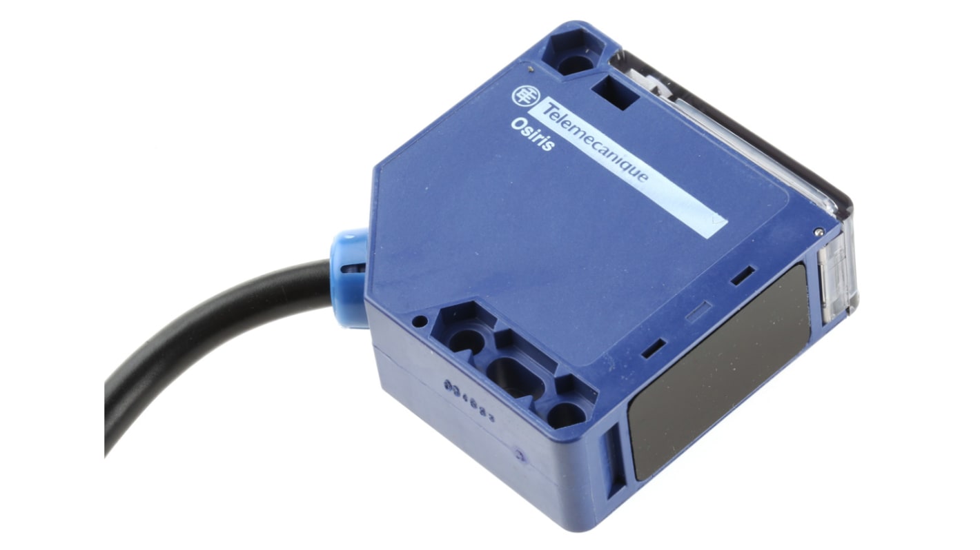 Sensore fotoelettrico compatto Telemecanique Sensors XUK2ARCNL2T, rilevamento fino a 30 m, dimensioni 50 x 50 mm, grado di protezione IP65.