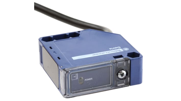 Sensore fotoelettrico compatto Telemecanique Sensors XUK2ARCNL2T, rilevamento fino a 30 m, dimensioni 50 x 50 mm, grado di protezione IP65.