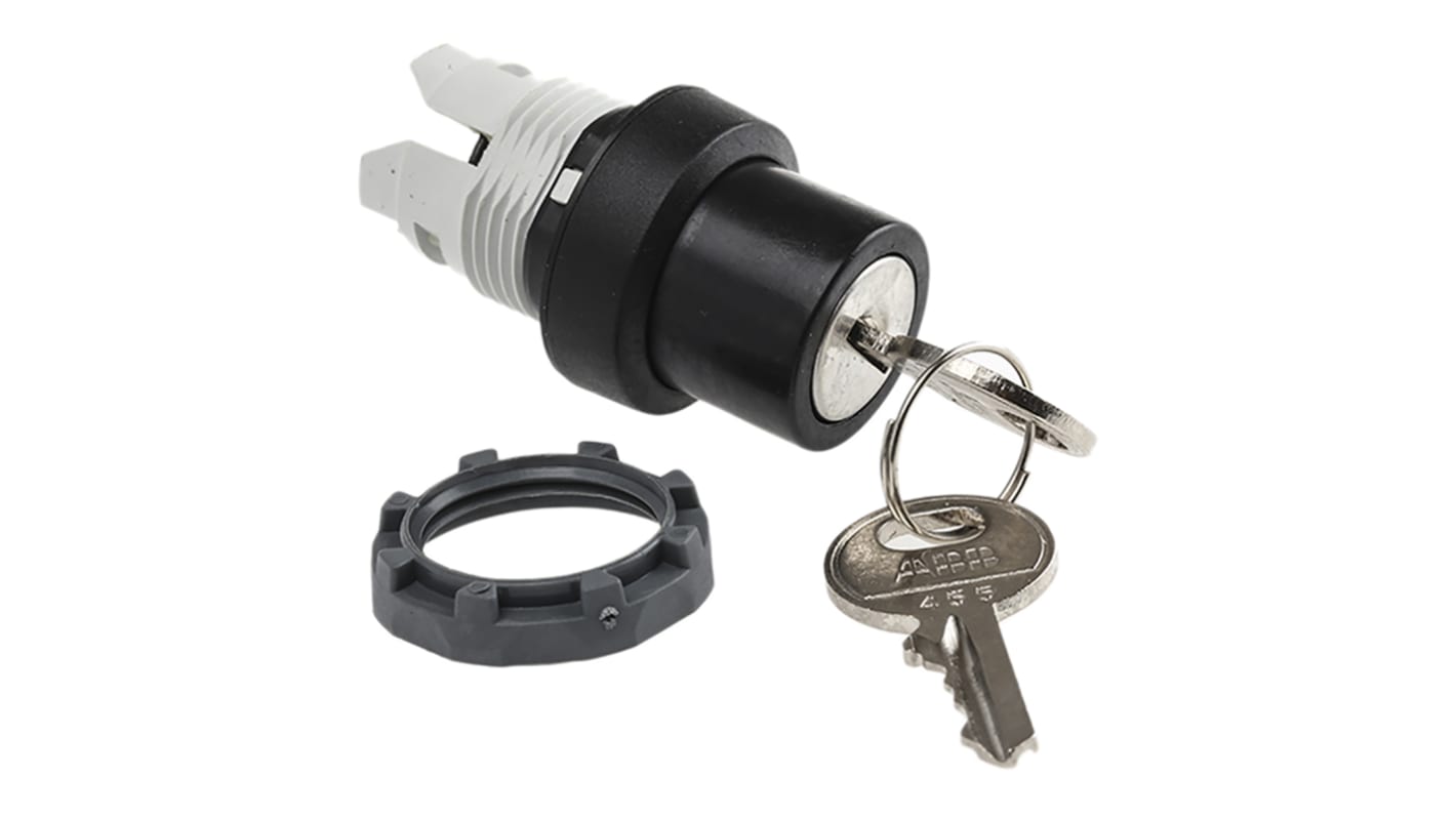 Testa selettore ABB M3SSK3-101, 3 posizioni, diametro foro 22 mm, attivazione a molla, grado di protezione IP66.