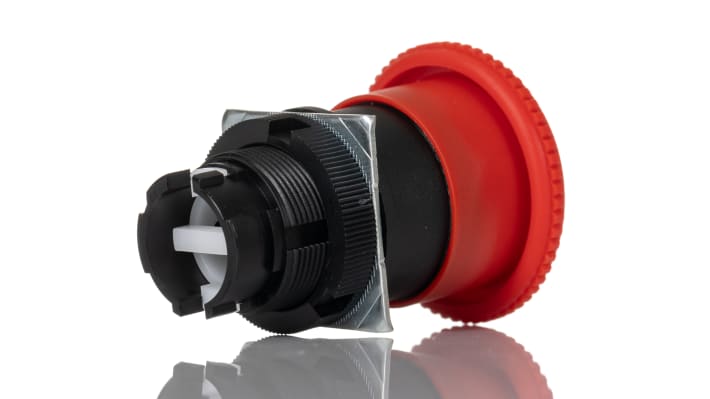 Pulsante di arresto di emergenza Omron A22E-M-01, montaggio a pannello, rosso, diametro 40 mm, grado di protezione IP65.